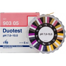 pH test paper Duotest pH 7.0–10.0, with two indicator zones