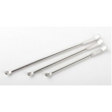 Stainless Steel Spatula, one end bent up and one end spoon, lenght: 350mm