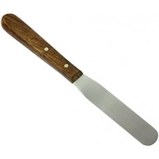 Spatulas (palette knives), stainless steel, wooden handle, overlength 27cm