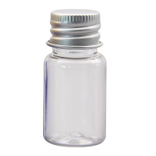 PET Bottle, 10ml, clear, with metal screw cap