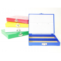 Buckled Microscope slide storage box, 100 slides 