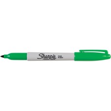 Sharpie Fine Point Permanent Marker, Green, pack of 12