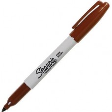 Sharpie Fine Point Permanent Marker, Brown, pack of 12