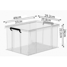 transparent plastic box with lid 44 x 29.2 x 24cm(L*W*H)