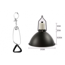 Dome Clamp Lamp Fixture- Black 21cm