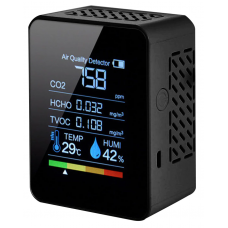 5-in-1 Air Detector, CO2, Temperature, Humidity, TVOC, HCHO