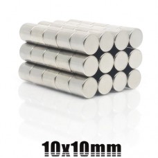 Magnet, cylinder, neodymium, 10x10mm (DxL)