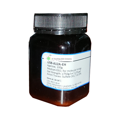 Agarose Powder, Medium EEO, for molecular biology, bottle of 100g