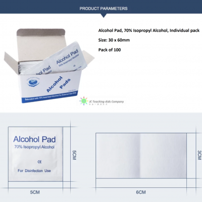 Alcohol Pad, 70% isopropyl alcohol